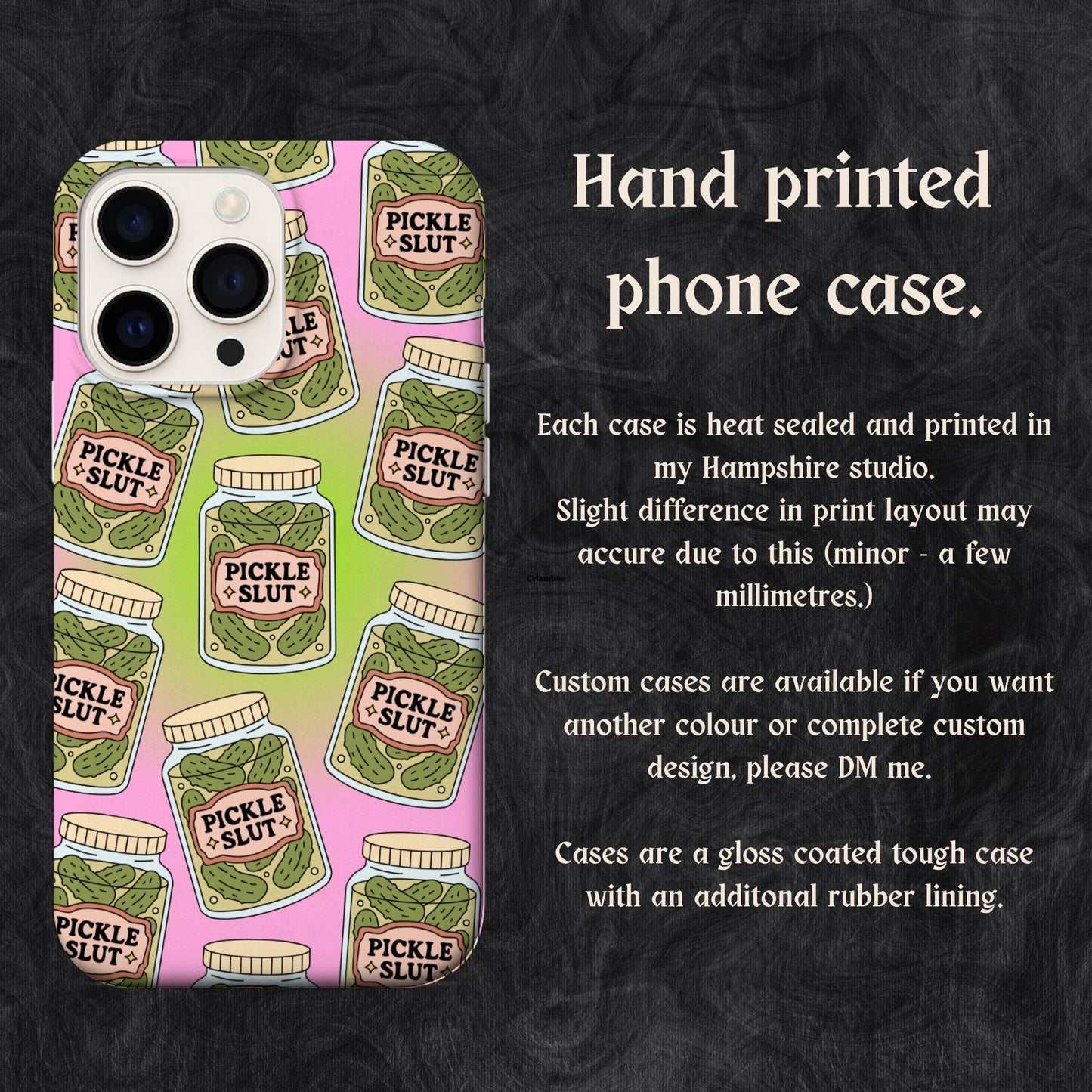 Pickle slut I Phone case - Savoury girl pickle phone case accessories