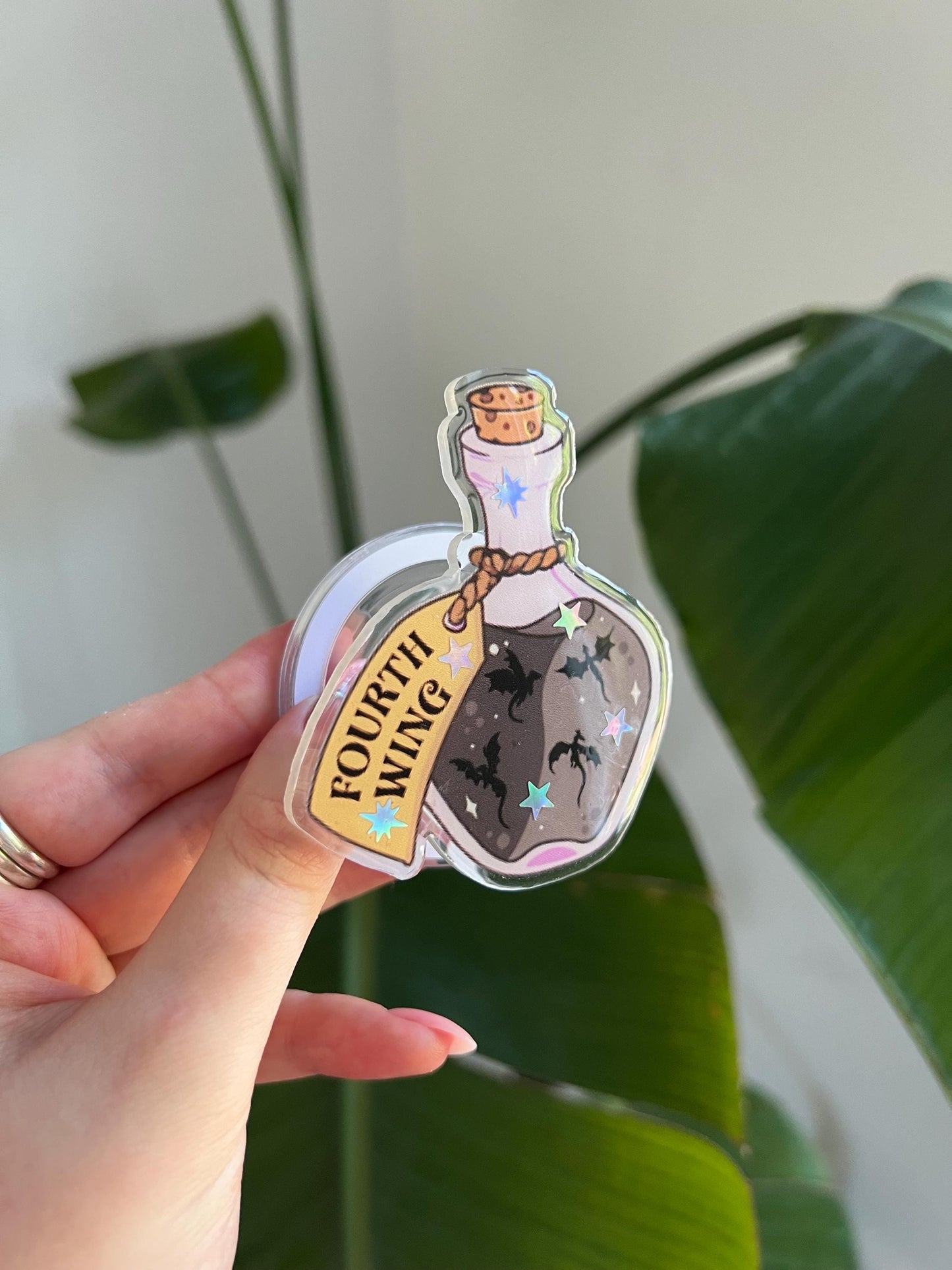 Dragon rider device holder - Fantasy romance book accessories