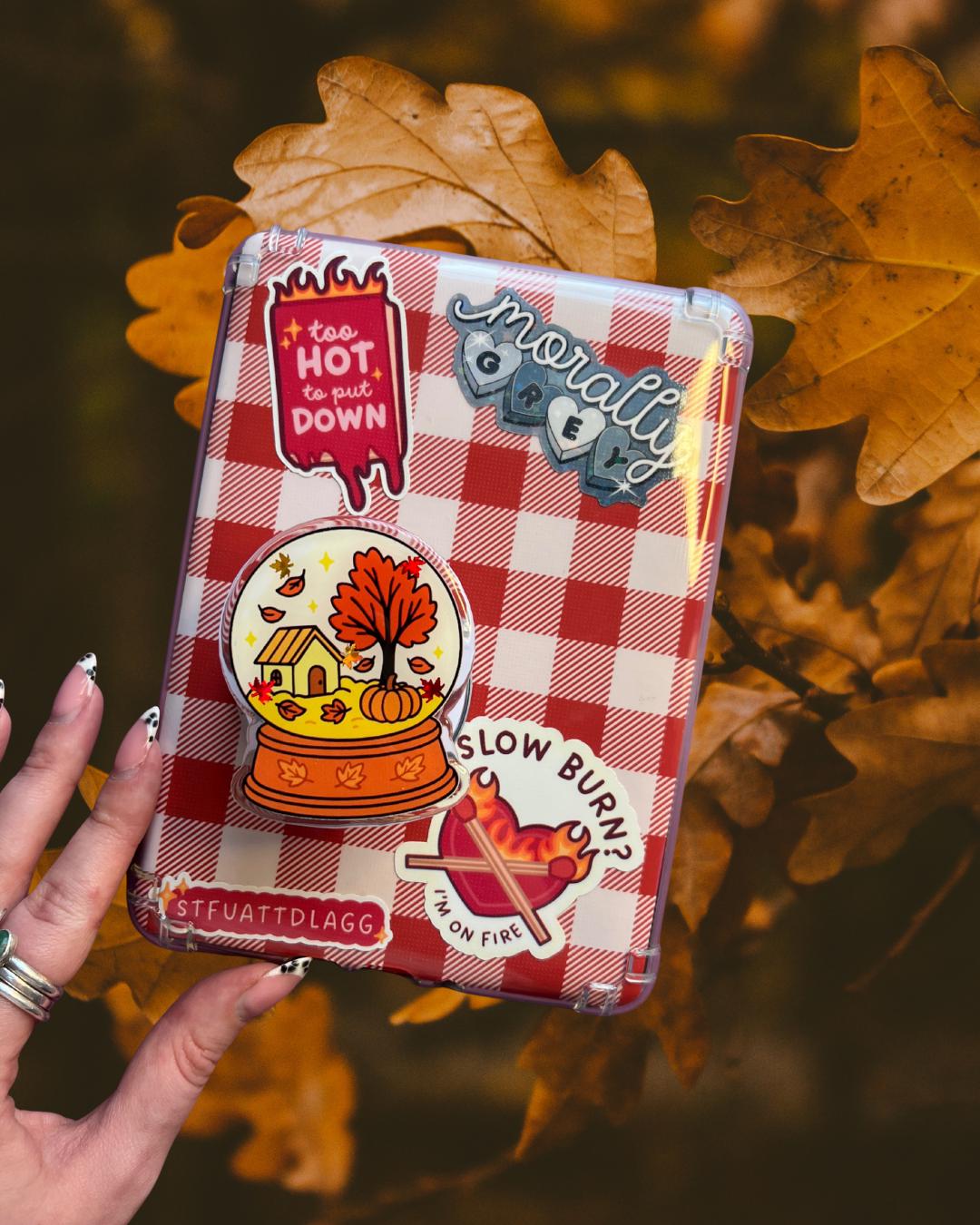 Halloween kindle holder - Autumnal e reader bookish accessories