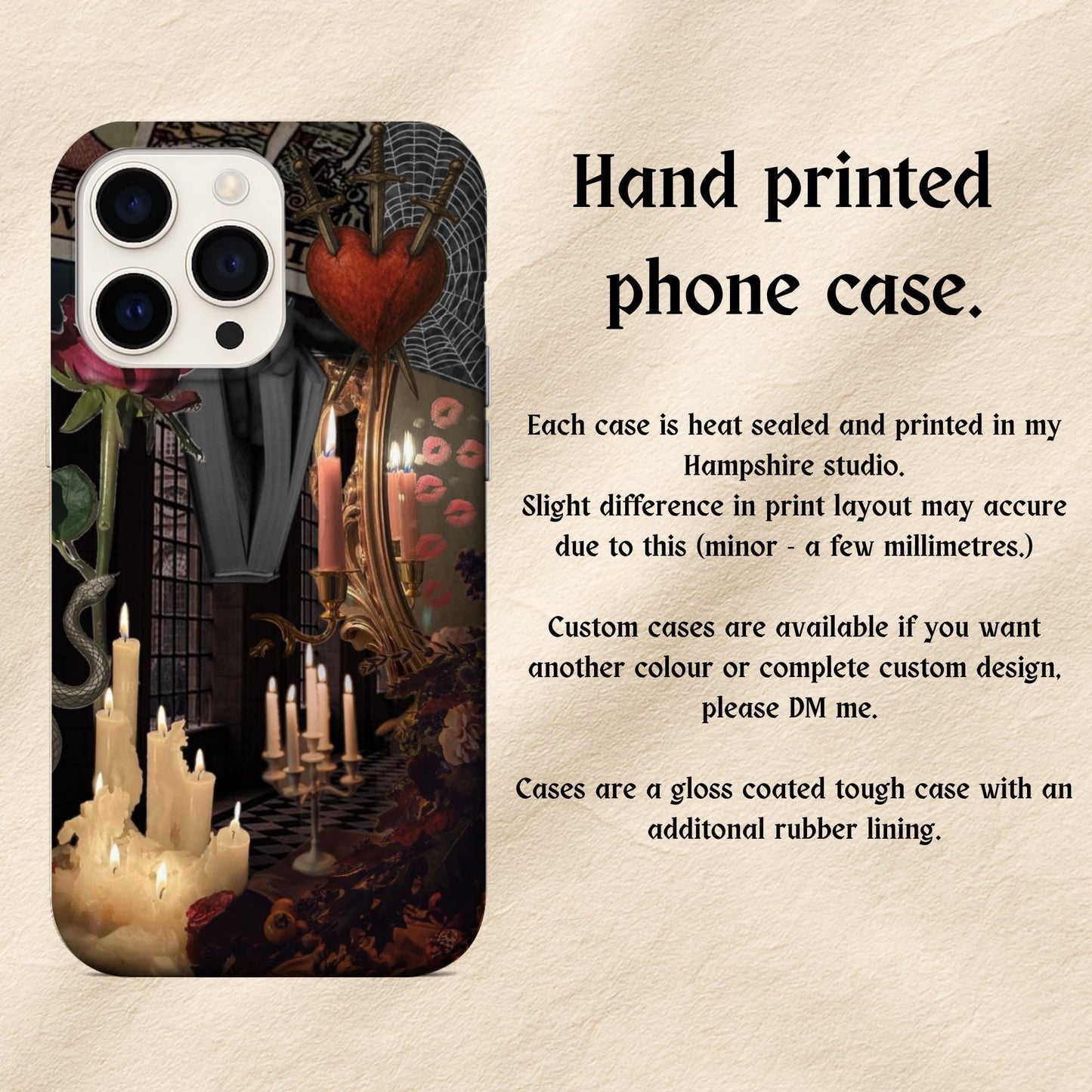 Dark romance I Phone case - Book lover phone case accessories