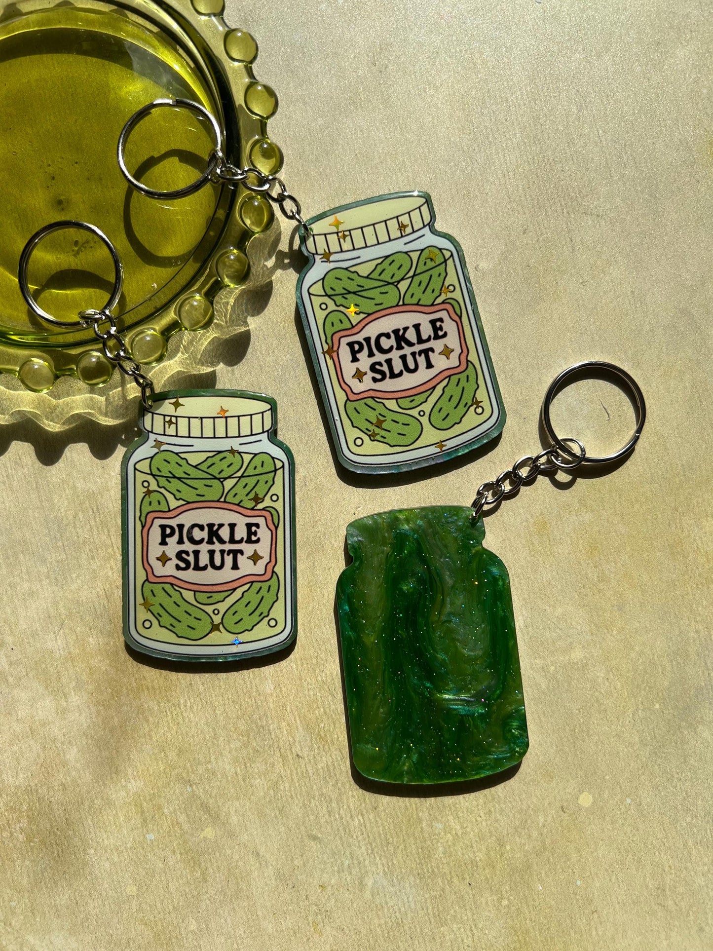 Pickle slut keyring - Pickle savoury girl food accessories