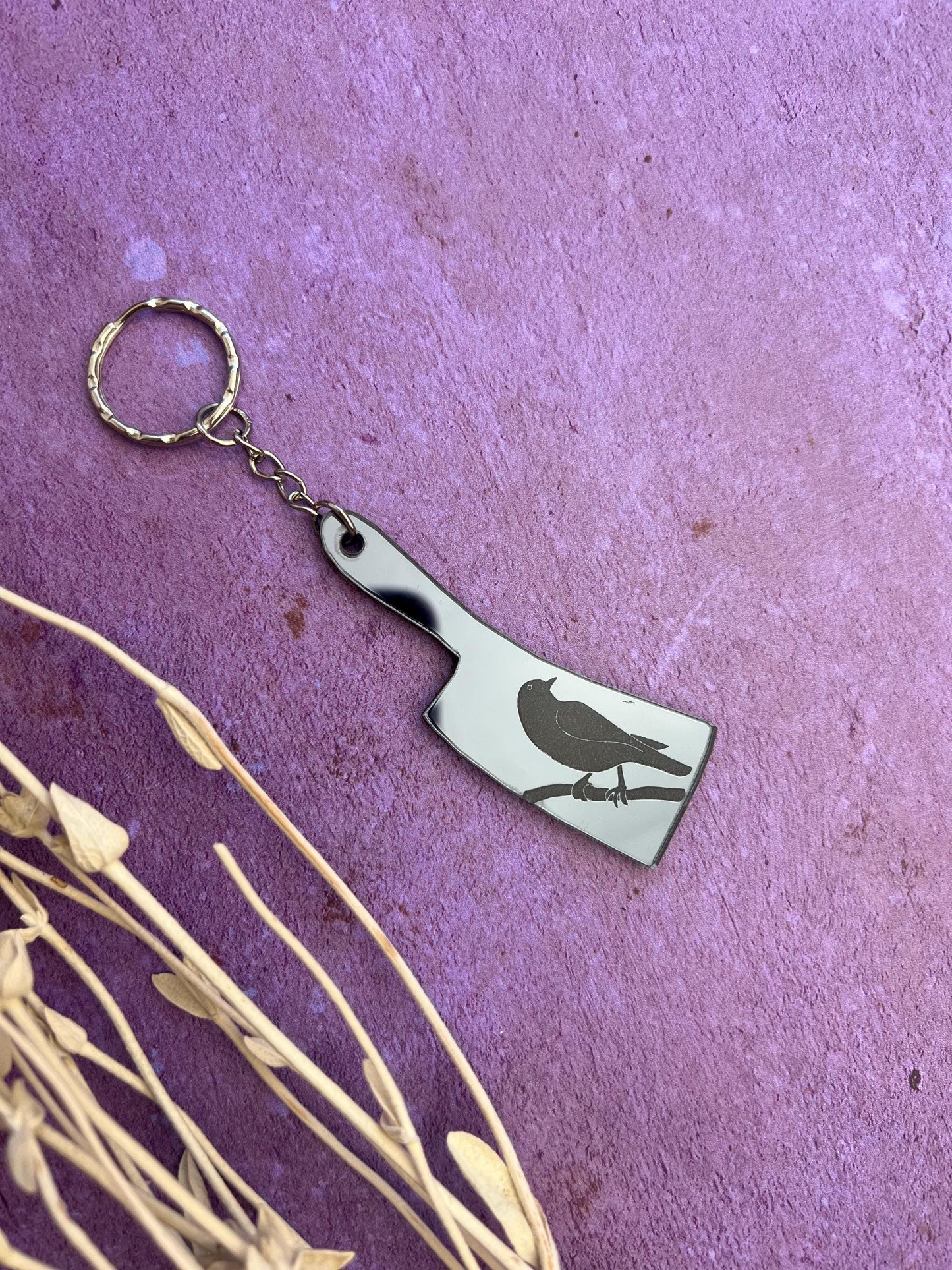 Butcher and bird keyring - Dark romance book accessories