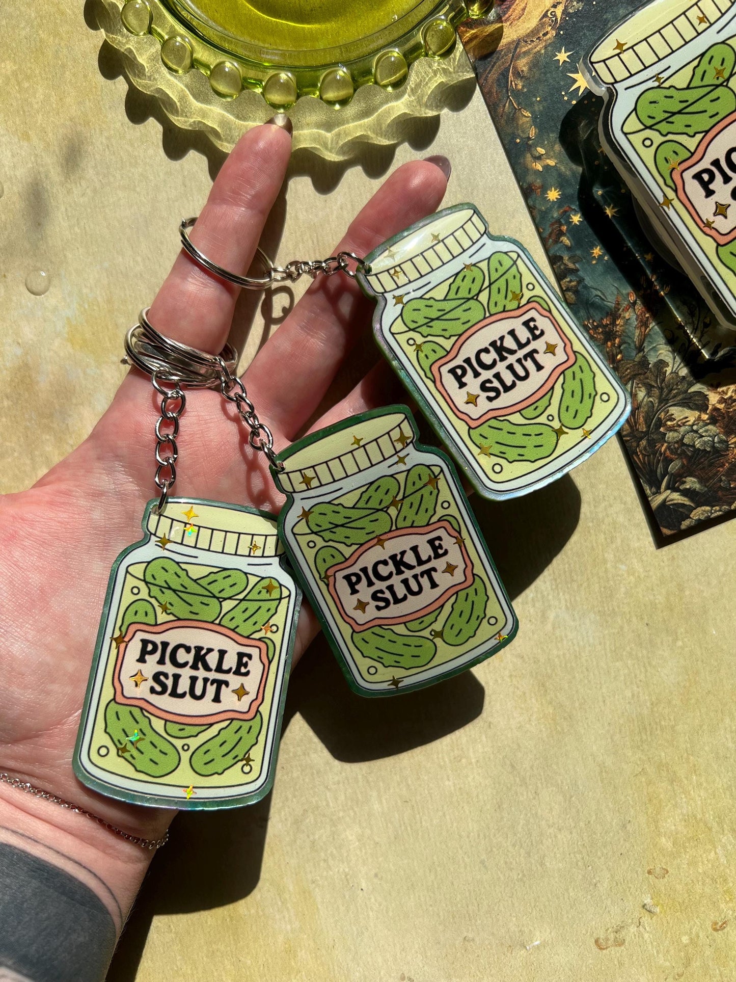 Pickle slut keyring - Pickle savoury girl food accessories