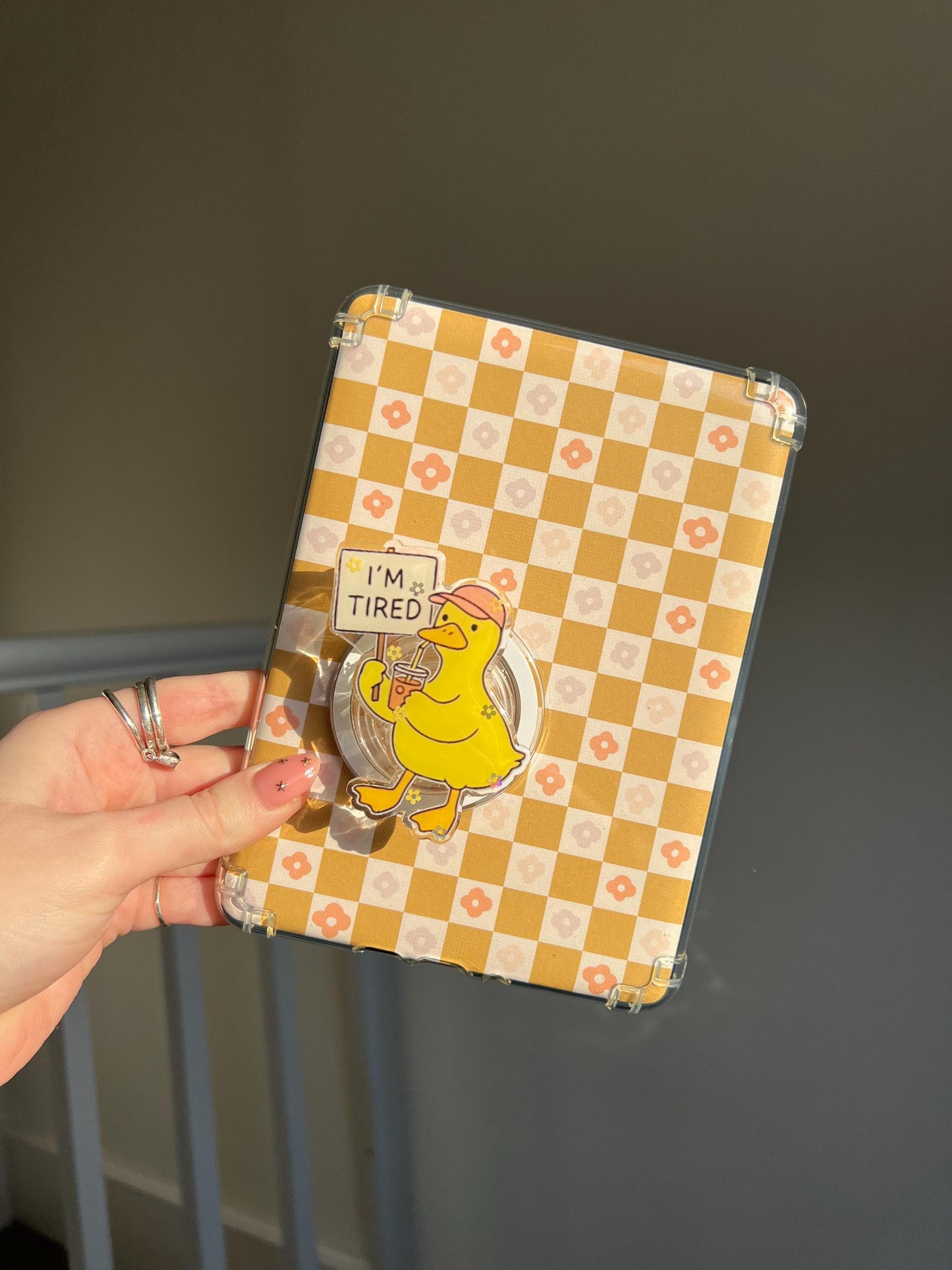 I'm Tired Duck device holder accessory - funny duck reader accessory
