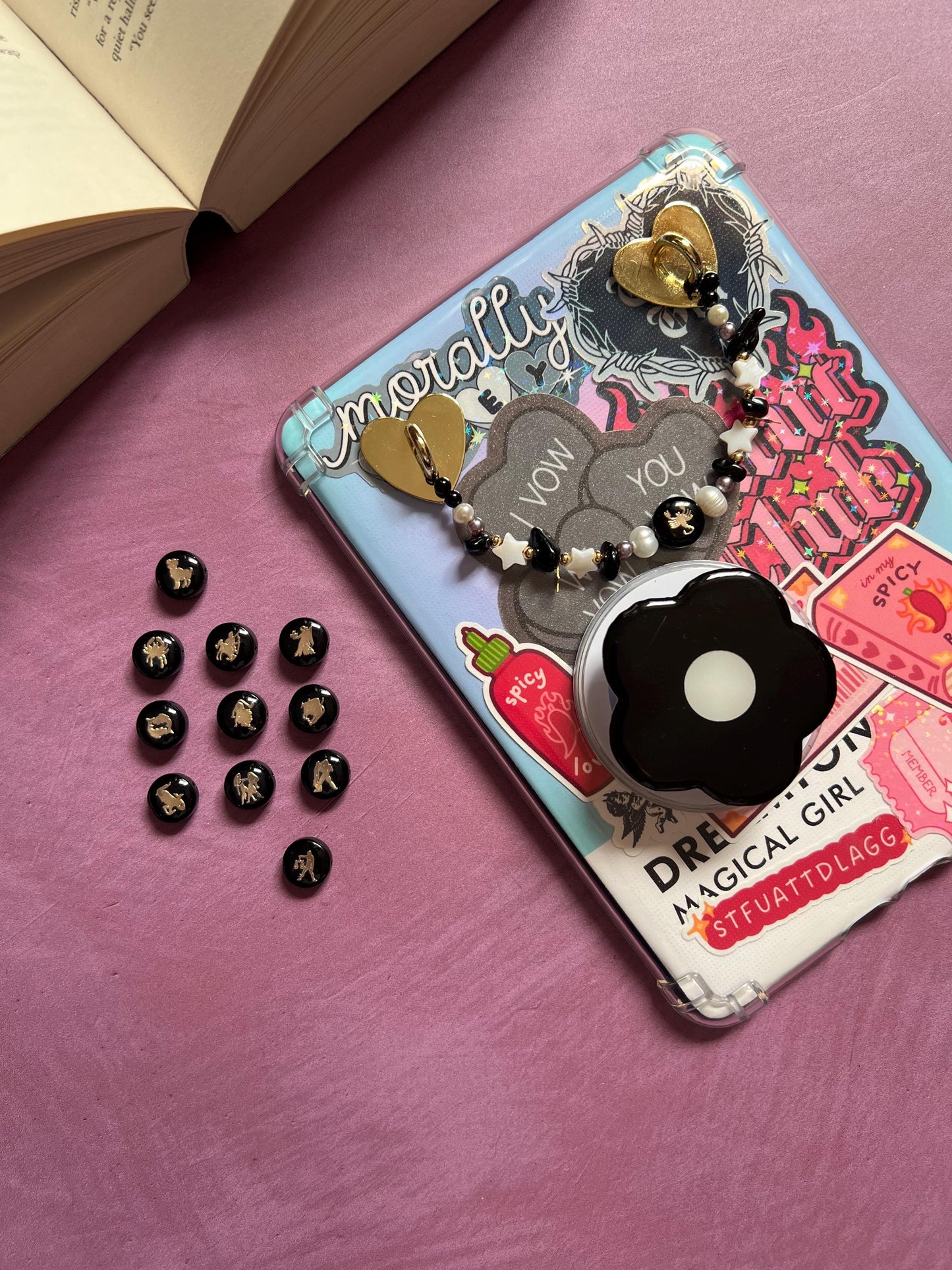 Star sign kindle charm custom - Custom star sign reading accessories