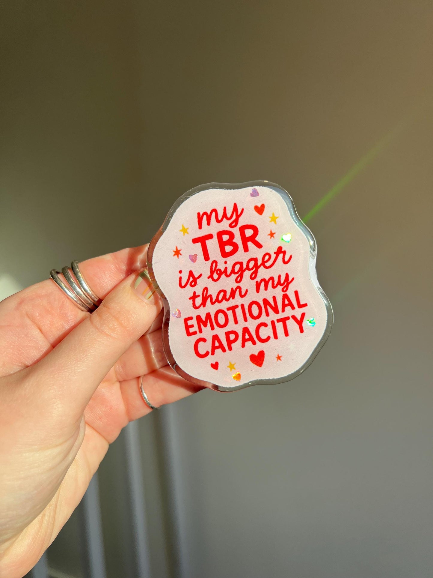 My TBR list is bigger than my emotional capacity device holder - Funny reader pink accessories