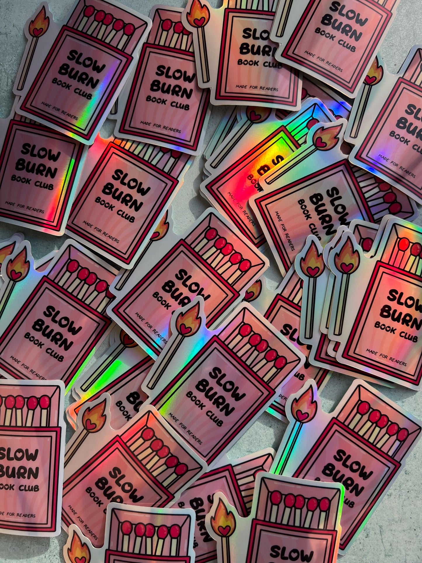 Slow burn book club sticker - Romance reader sticker