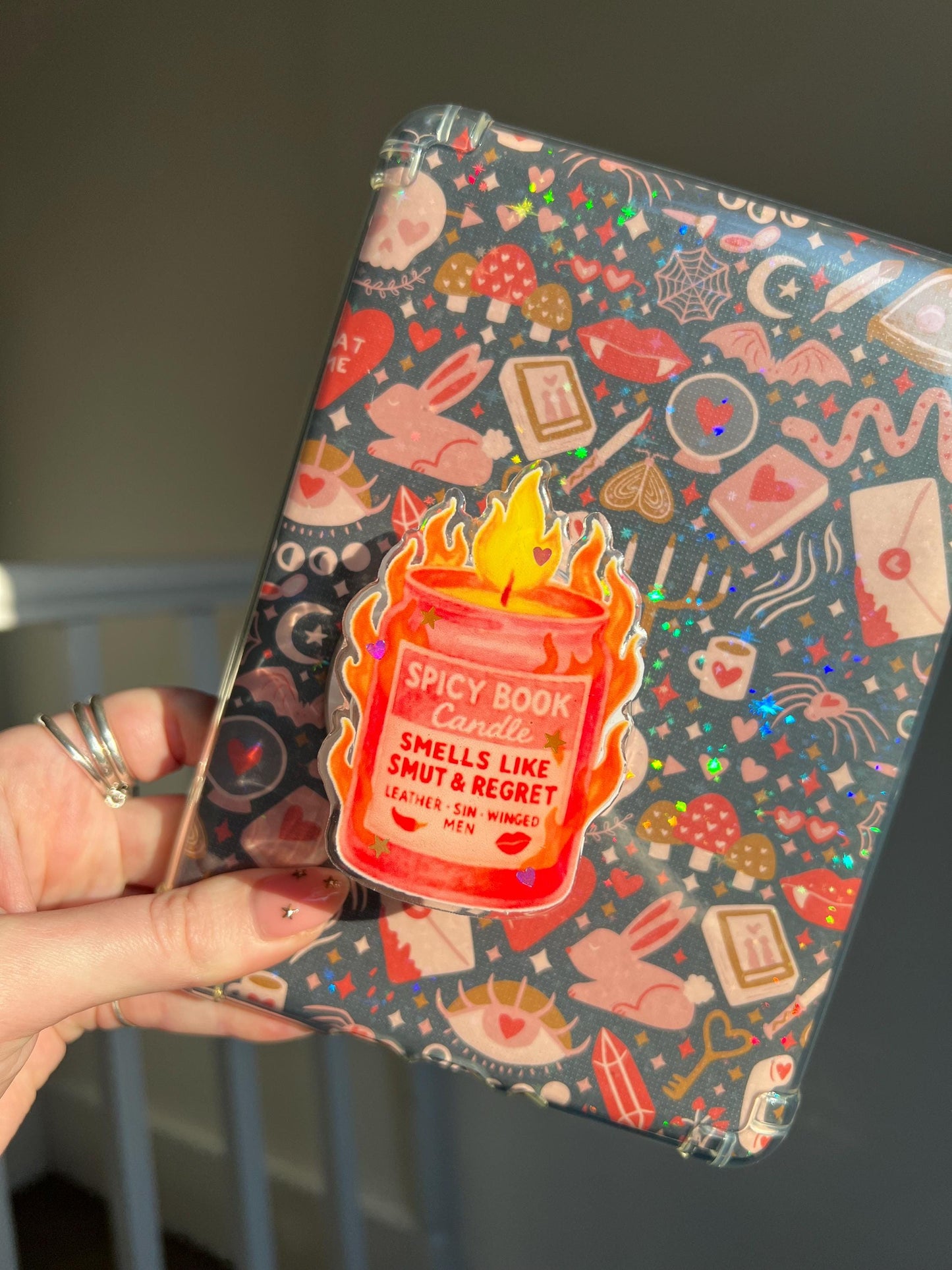 Spicy Book Candle device holder - Romance reader accessories