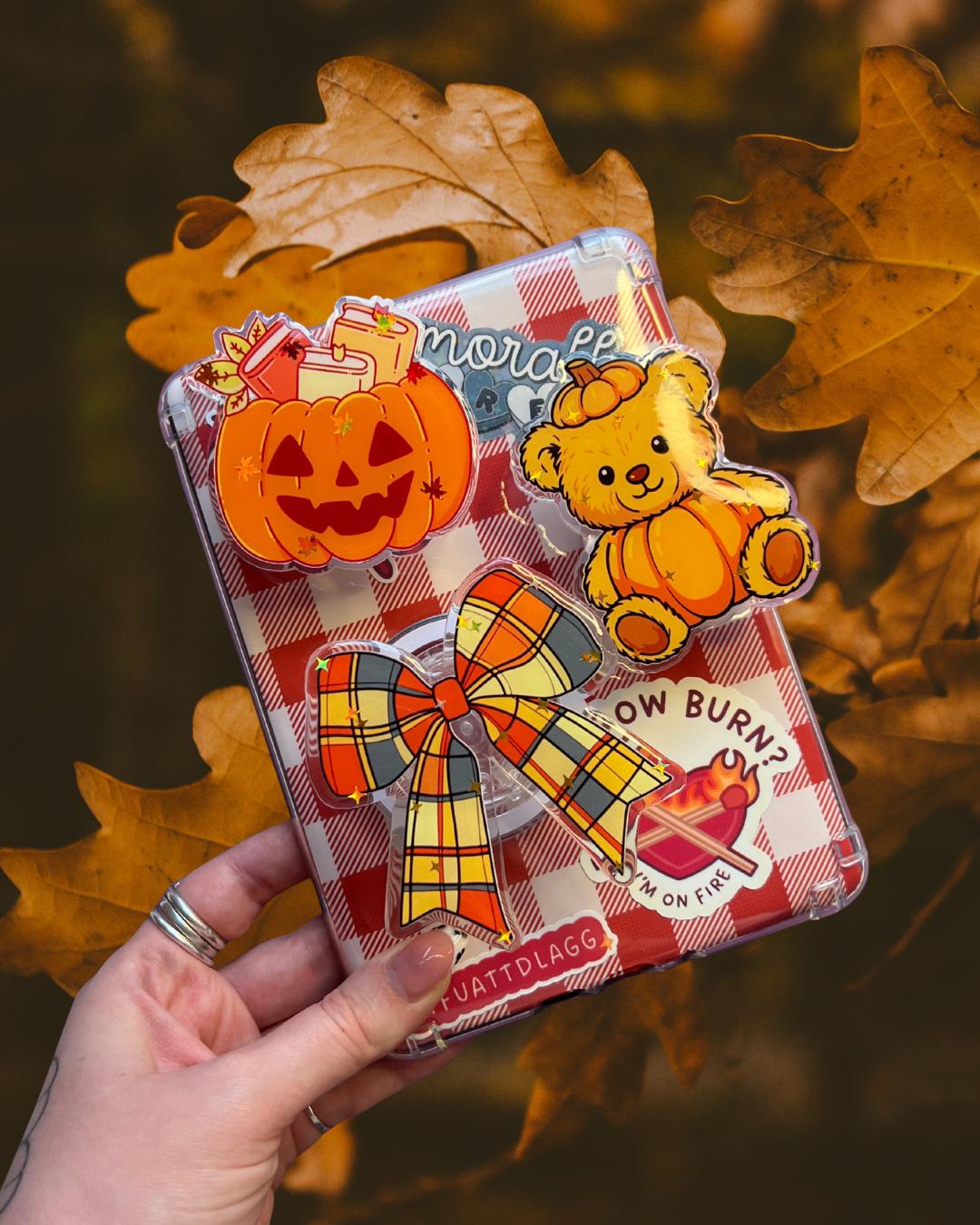Halloween kindle holder phone holder - Autumnal cosy reader accessories