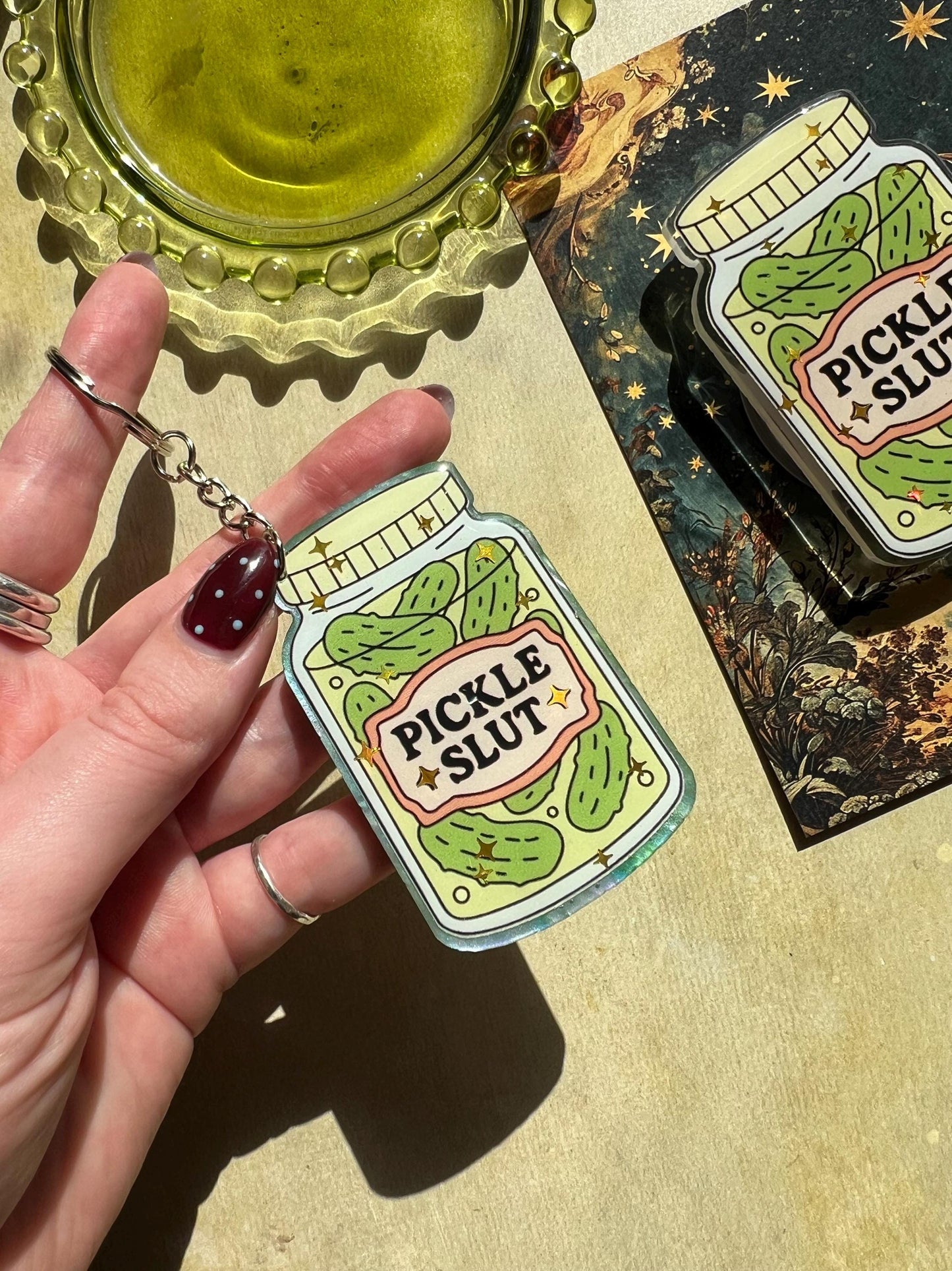 Pickle slut keyring - Pickle savoury girl food accessories