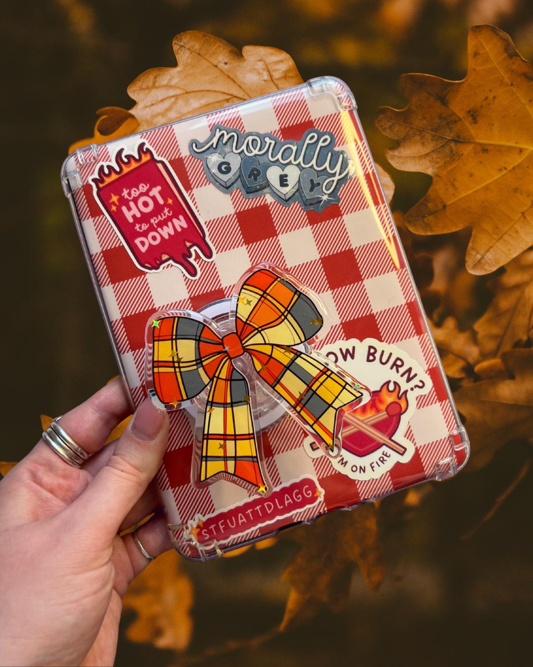 Halloween kindle holder phone holder - Autumnal cosy reader accessories
