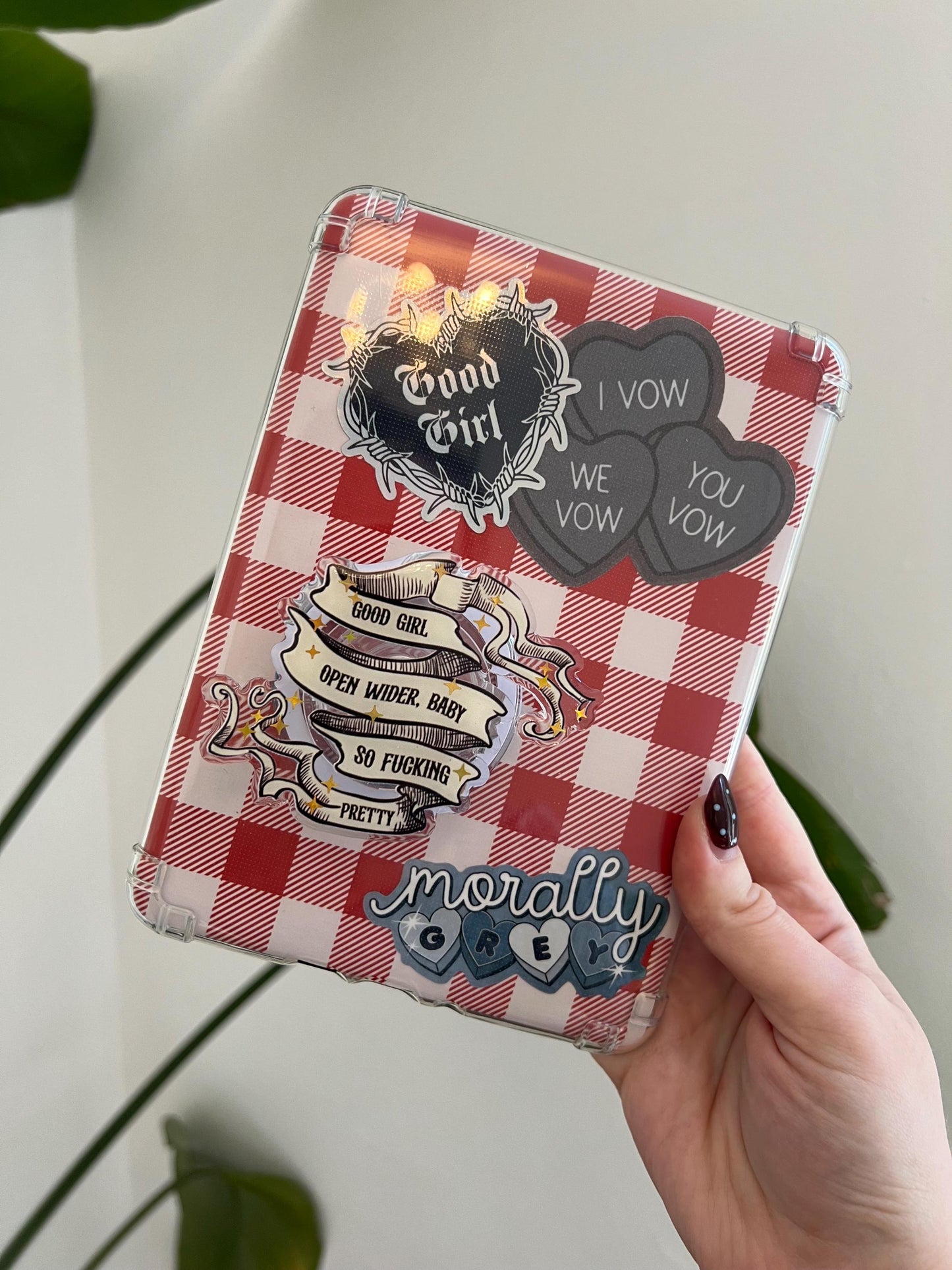 Open wide, Good girl device holder - Dark romance reader accessories