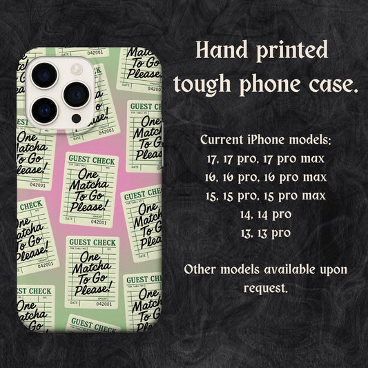 One matcha to go please! I Phone case - Iced matcha lover phone case accessories