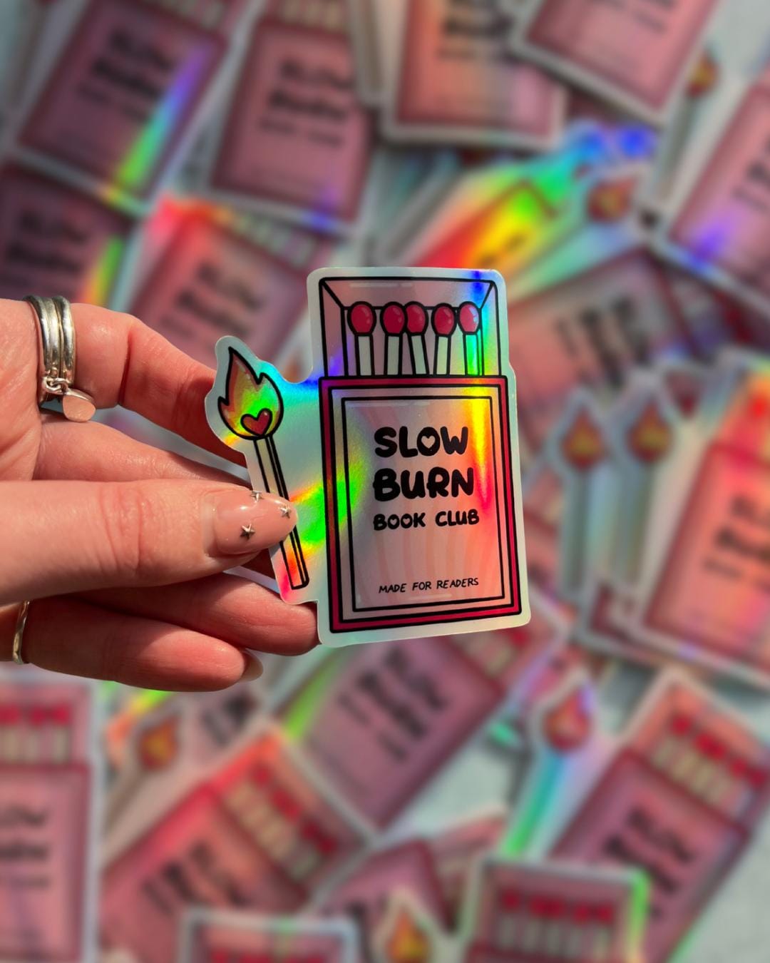 Slow burn book club sticker - Romance reader sticker