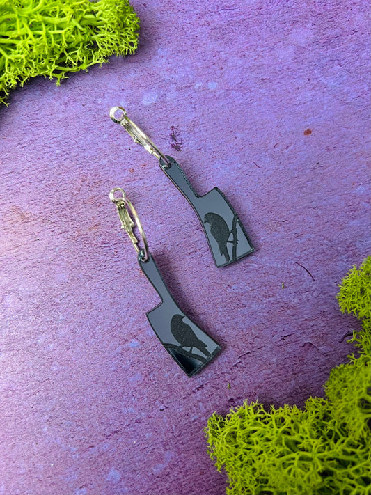 Butcher and bird earrings - Dark romance jewellery