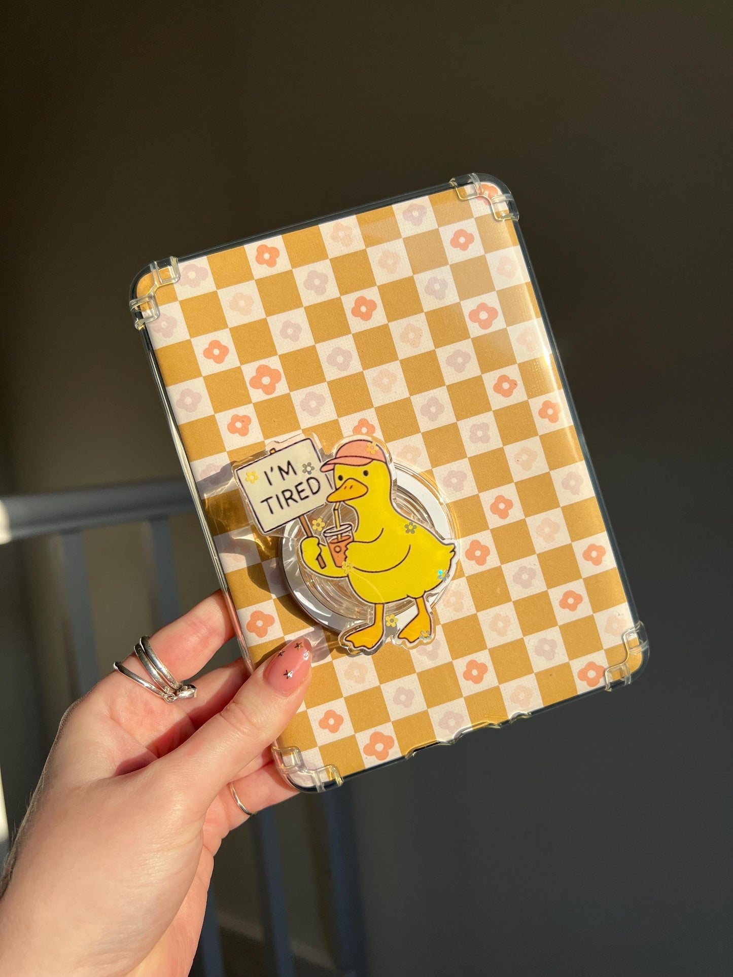 I'm Tired Duck device holder accessory - funny duck reader accessory