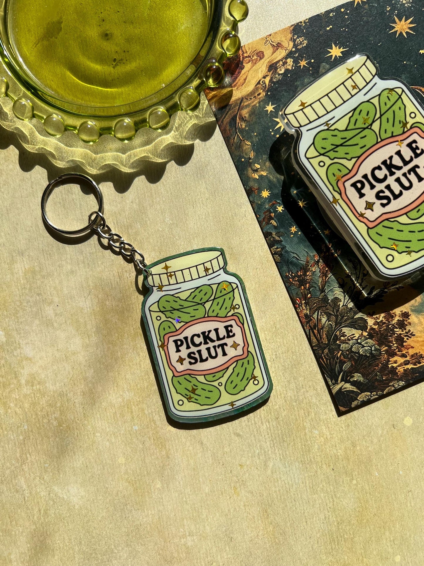 Pickle slut keyring - Pickle savoury girl food accessories