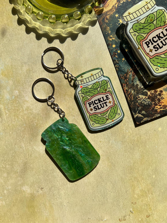 Pickle slut keyring - Pickle savoury girl food accessories