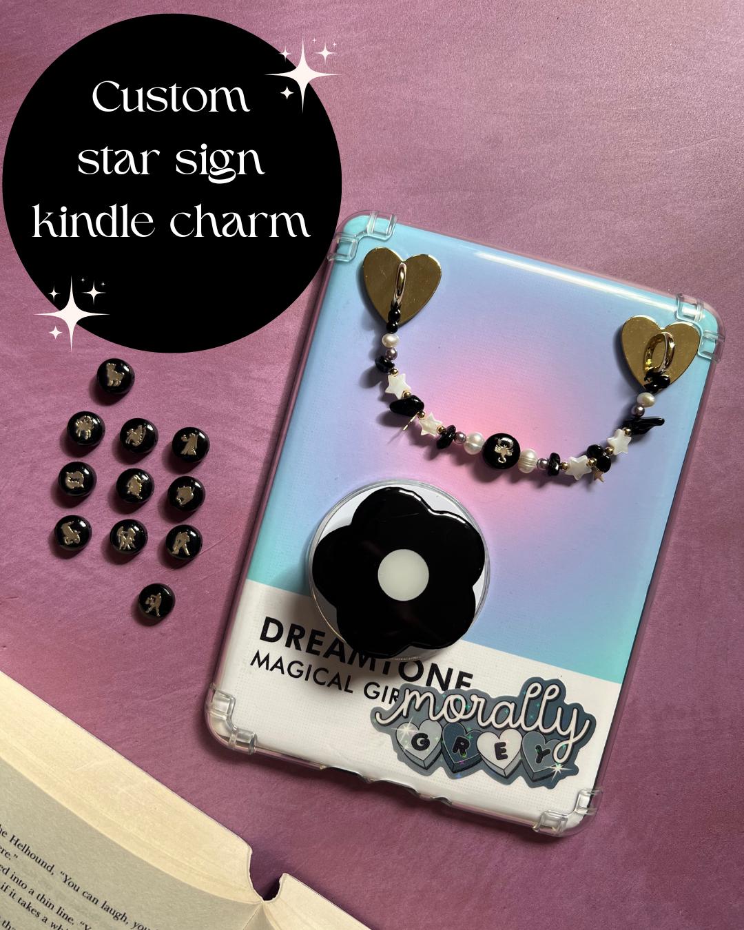 Star sign kindle charm custom - Custom star sign reading accessories