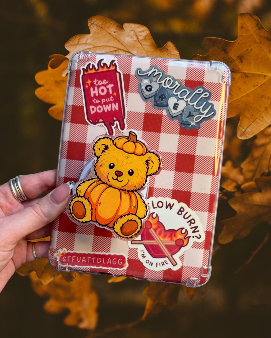 Halloween kindle holder phone holder - Autumnal cosy reader accessories