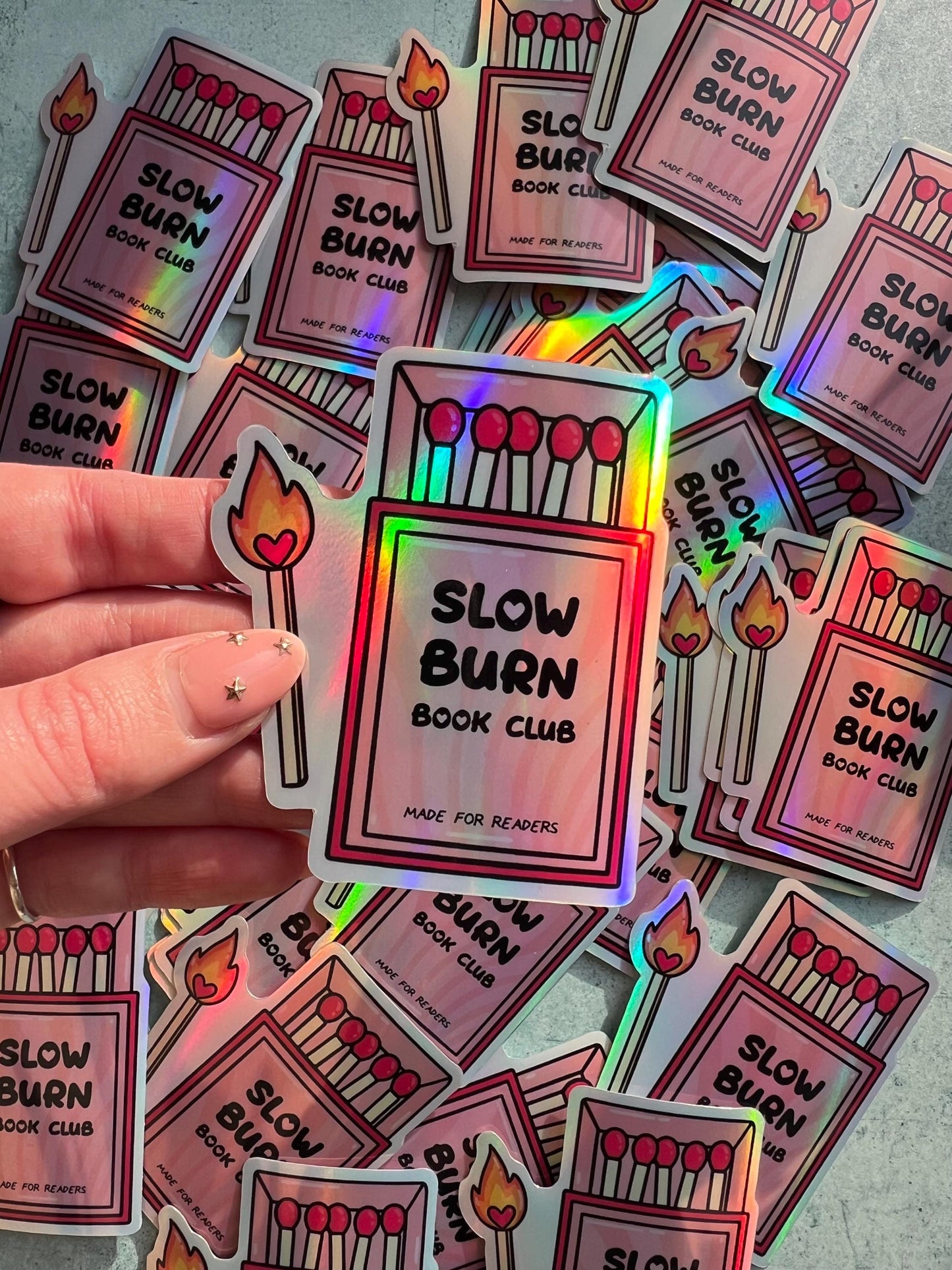 Slow burn book club sticker - Romance reader sticker