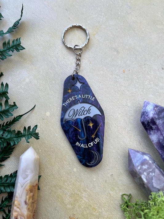 A Little Witch in All of Us Keychain – Witchy Bookish Accessory for Readers