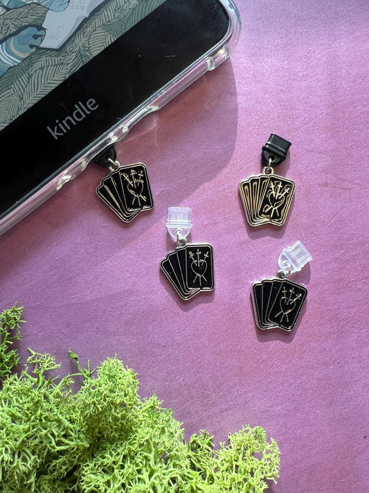 Tarot dust plug charm - Bookish Accessory for Kindle & E-Reader Lovers